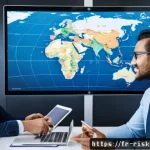 위험관리기술자 해외 취업 가능성 - A professional international risk manager conducting a virtual meeting with a diverse multicultural ...